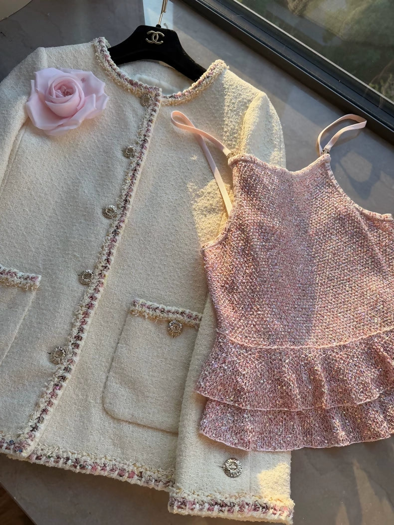 Chanel 26C light yellow ecru Jacket