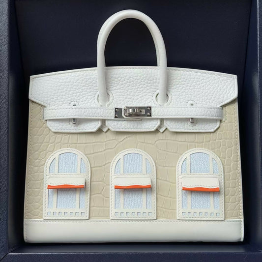 Hermès Limited Edition Faubourg Birkin Sellier 20 Multi-Leather & Matte Alligator with Palladium Hardware