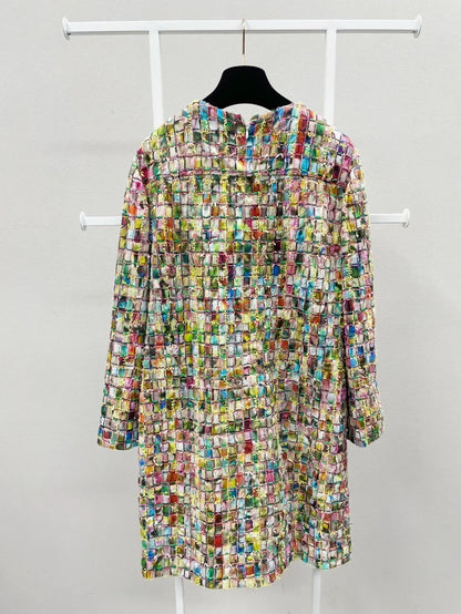Chanel 21S colourful mosaic dress