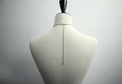 Chanel A20S Leather-threaded Metal Black Gold CC Necklace