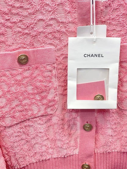 Chanel 21C pink tweed dress
