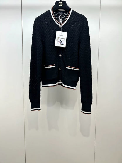 Chanel 26C Color Block Knit Cardigan