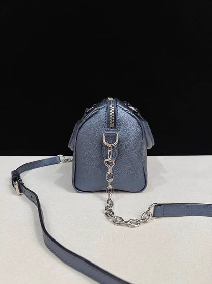 Louis Vuitton Speedy 20 blue embossed silver hardware