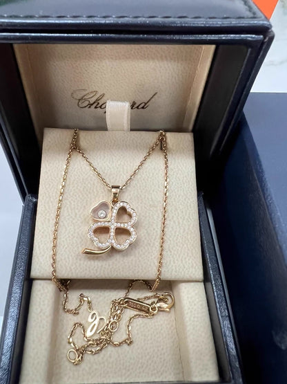 Chopard Diamonds rose gold four-leaf clover necklace