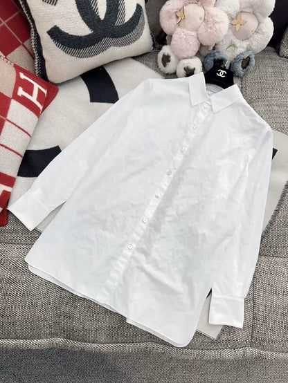 Chanel 24C white long-sleeved shirt