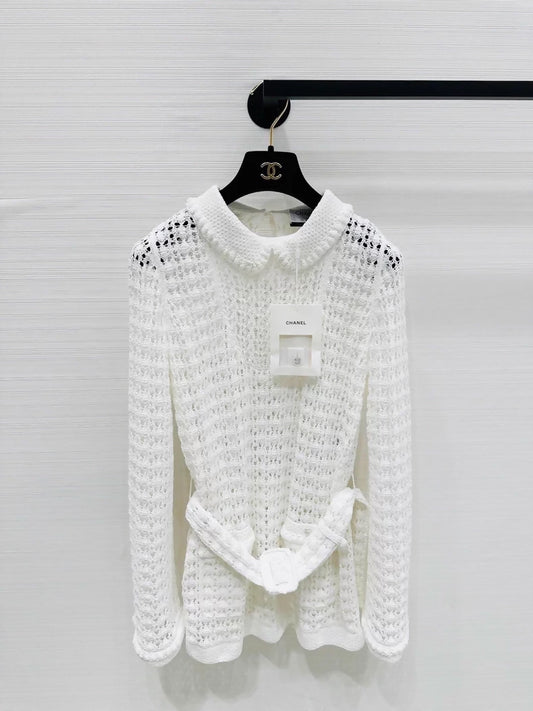 Chanel 26c white belted top
