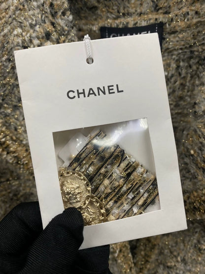Chanel 20A gold tweed coat