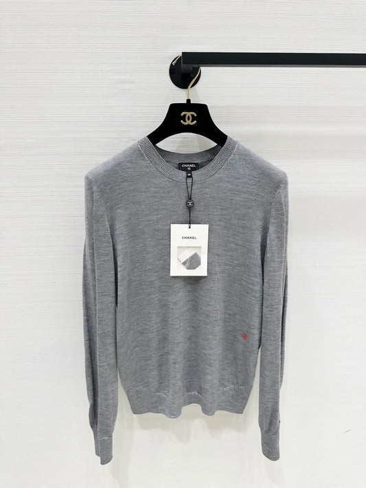 Chanel 26P grey knit sweater