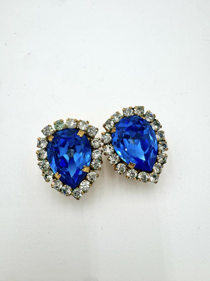 Chanel Vintage Barbie 1995  Earrings-bue Sapphire 1