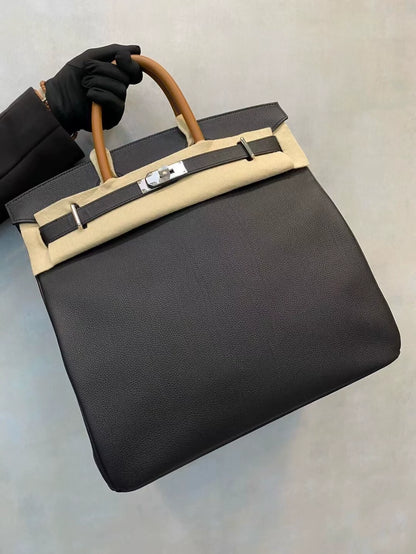 Hermes HAC 40 black/Gold togo leather palladium hardware