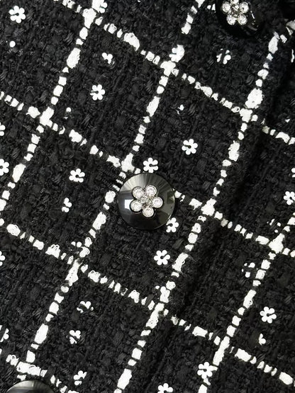 Chanel Fall/Winter 2023 black and white check jacket