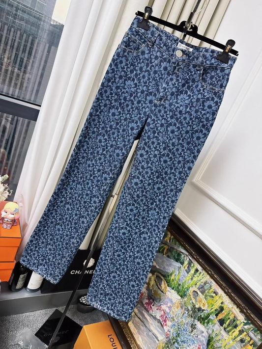 Chanel 24B camellia blue jeans