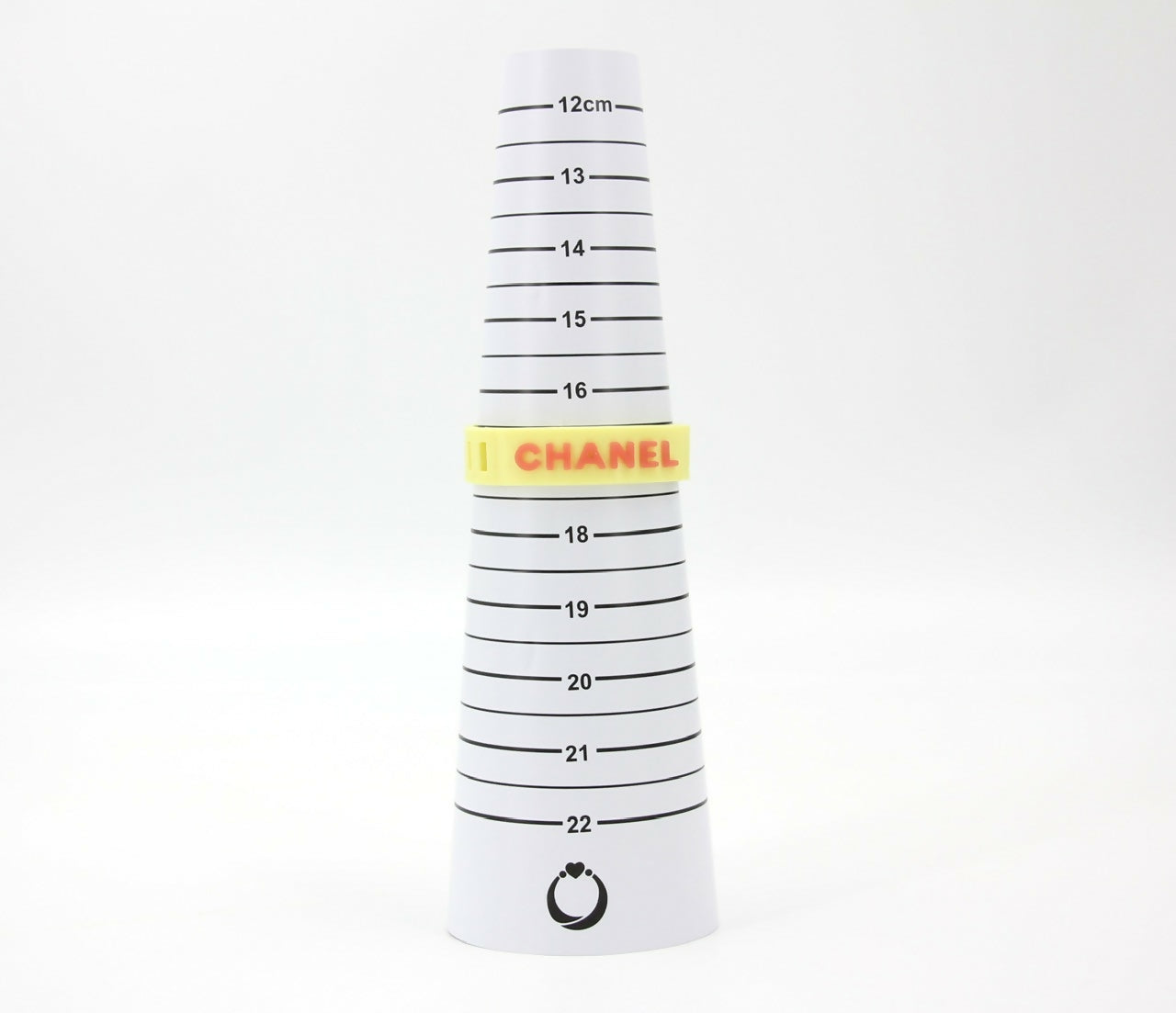 Chanel Vintage 99P Rubber Yellow with Orange Lettering Bracelet