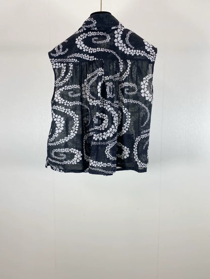 Chanel 25M Coco beach Collection Black white Shirt