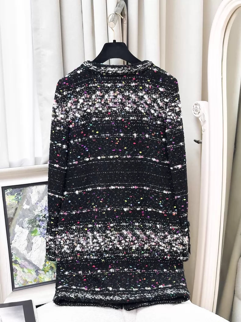 Chanel 14k Black Tweed Jacket