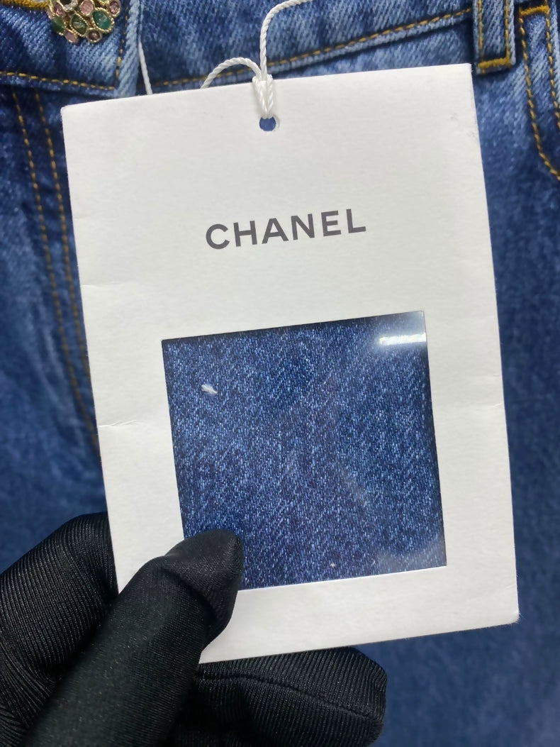 Chanel 22K blue denim jeans