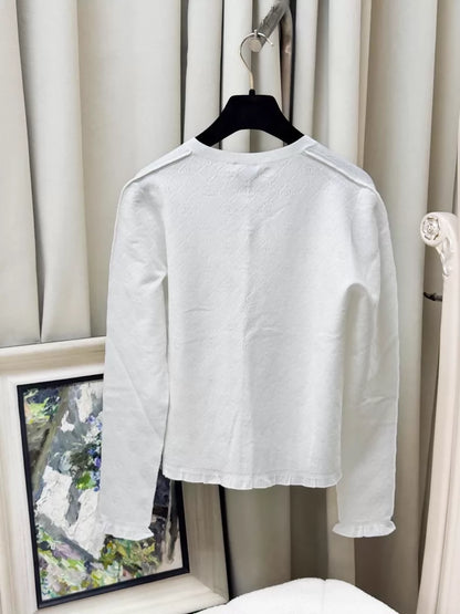 Chanel 24S White Knit Top