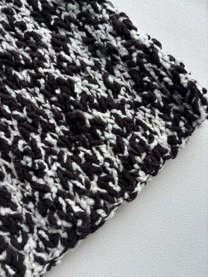 Chanel 24K brown and white knitted skirt