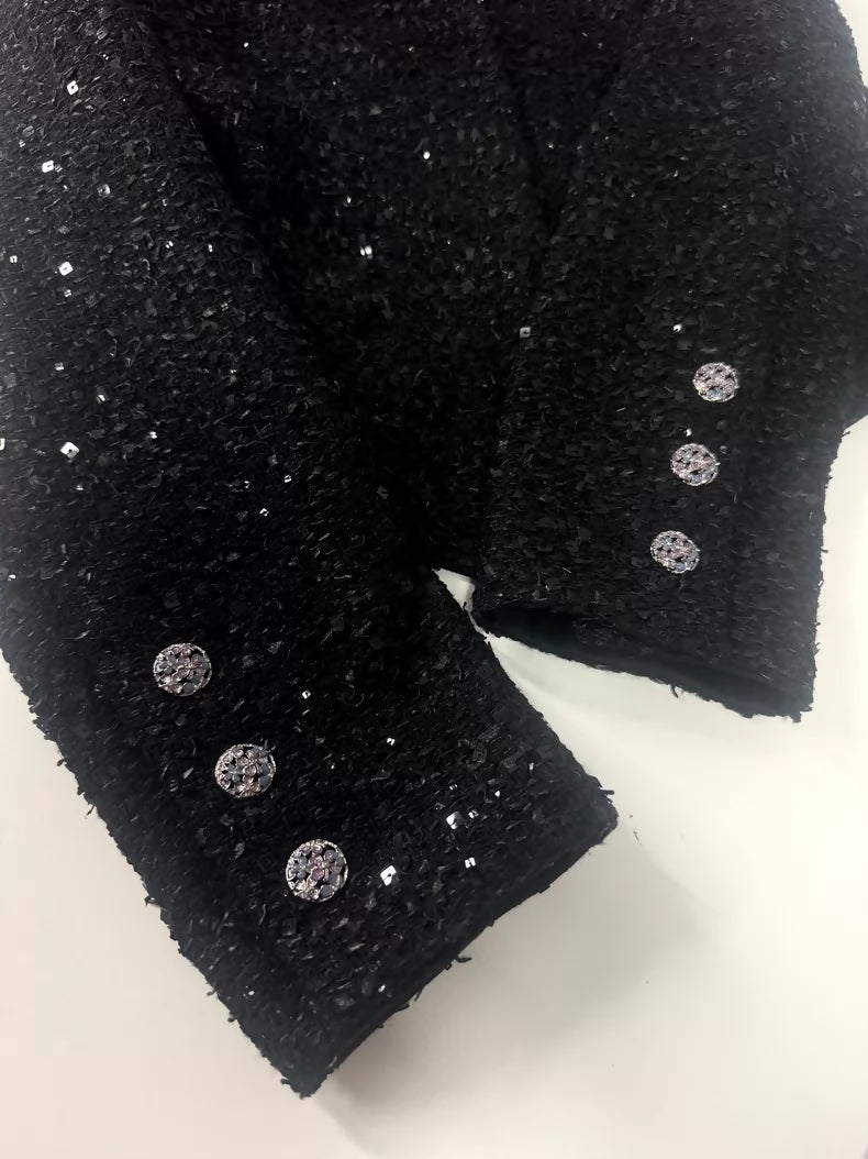 Chanel 24S Black Tweed Jacket