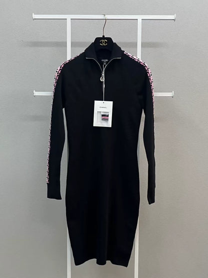 Chanel 20N black knitted dress