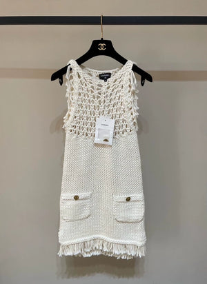 Chanel 18C ecru Knitted Dress