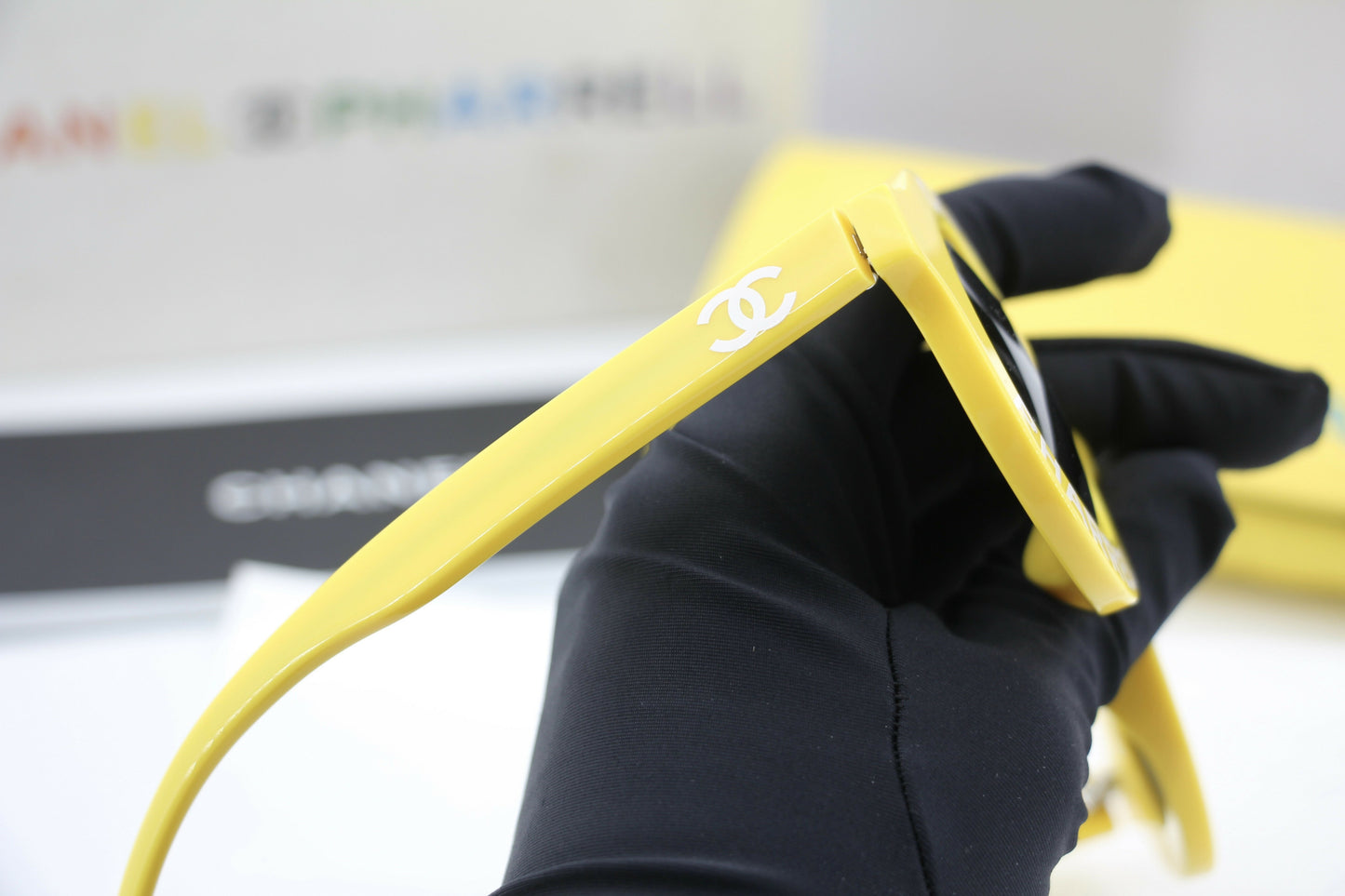 Chanel 2019 CC Pharrell Yellow Sunglasses