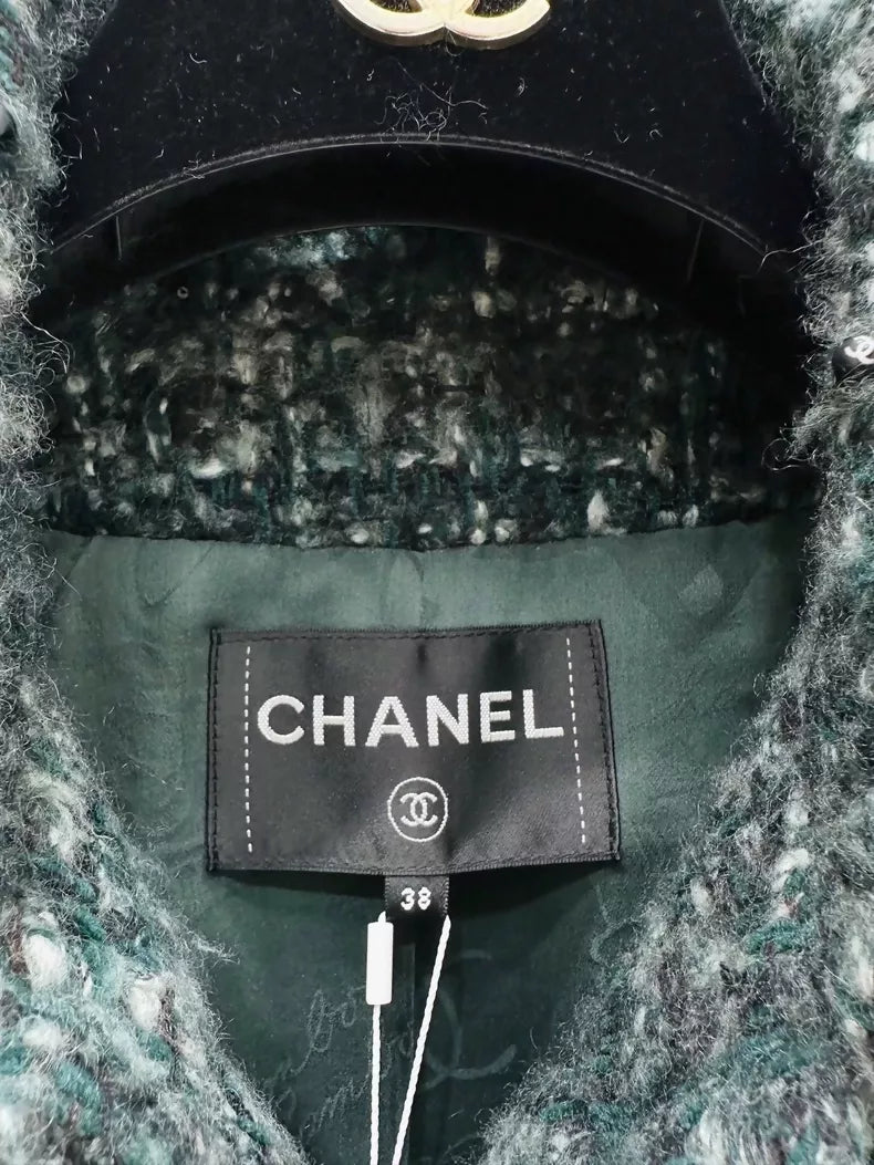 Chanel 18K green tweed jacket