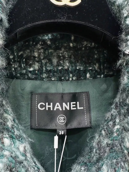 Chanel 18K green tweed jacket