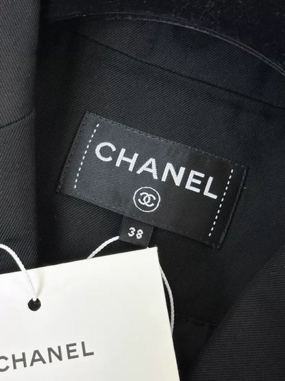 Chanel 26S black silk blazer