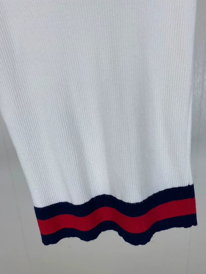 Gucci white knit short-sleeved top