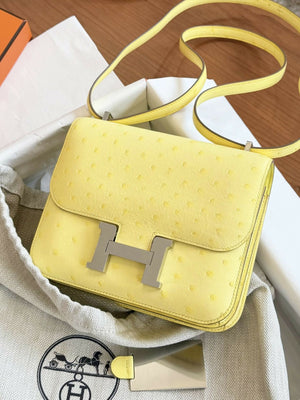 Hermès Constance 19 Limoncello / Lemon Liqueur Epsom Leather with Hardware B Stamp