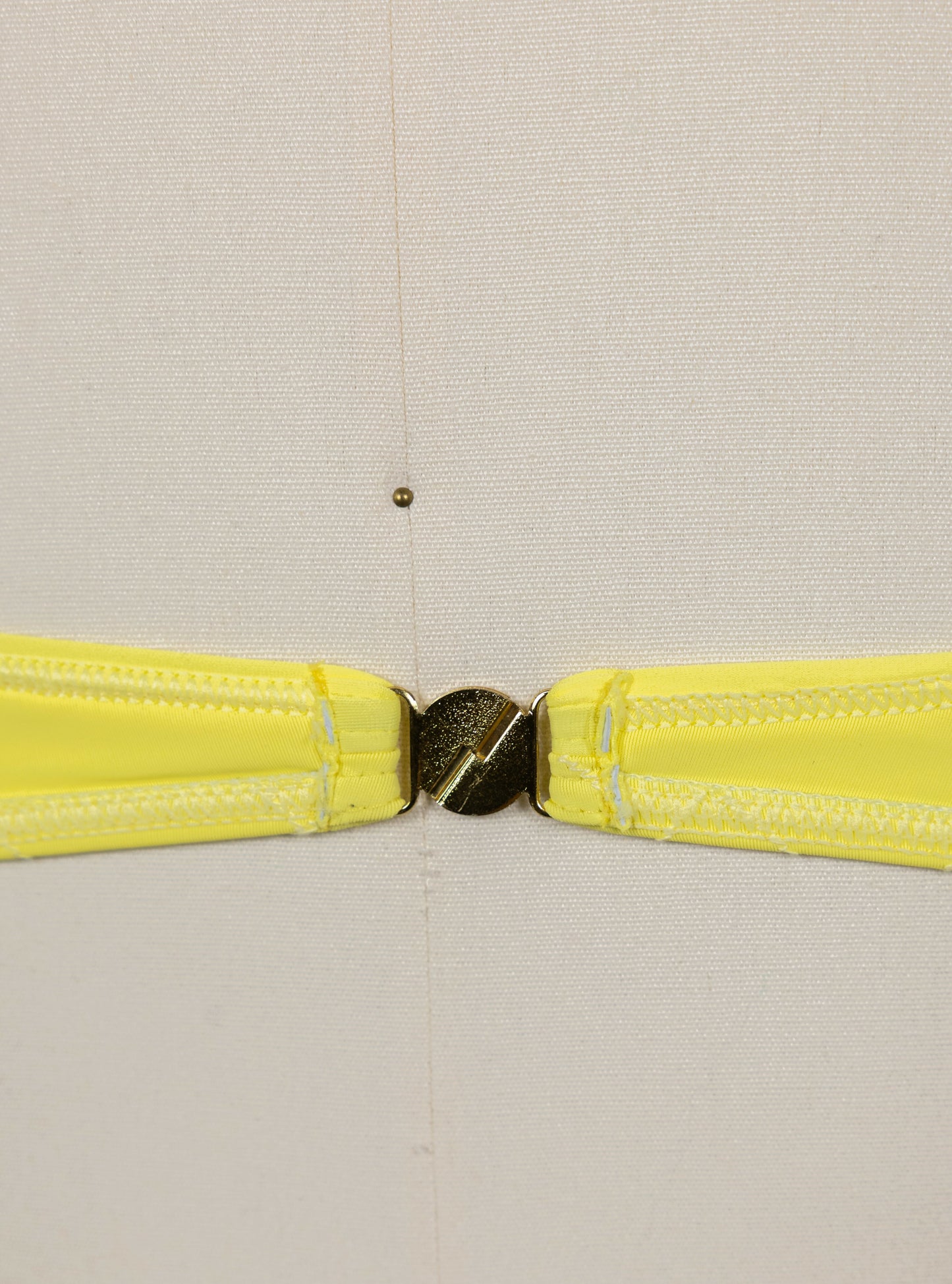 Chanel 1994 Cruise Vintage Yellow Logo Quilted Bikini