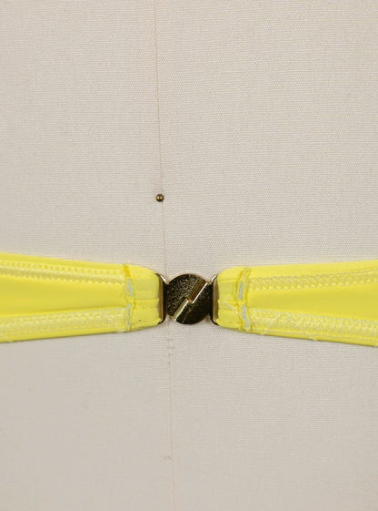 Chanel 1994 Cruise Vintage Yellow Logo Quilted Bikini