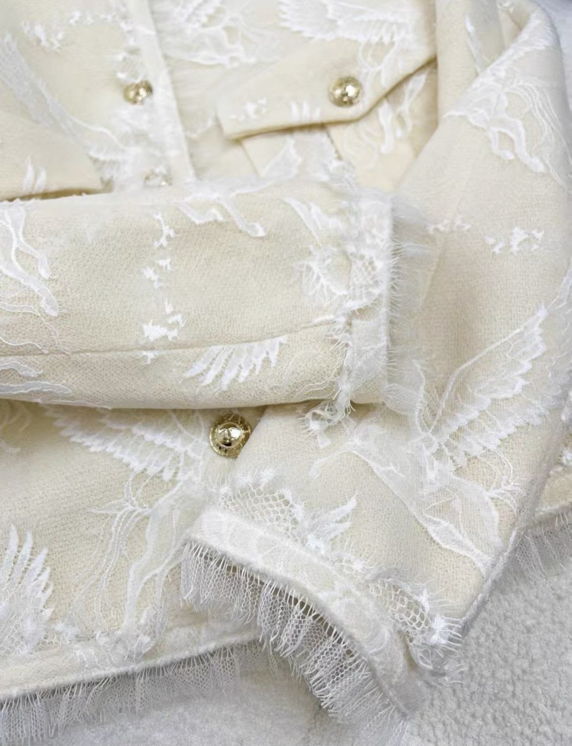 Chanel 20 White Lace Jacket