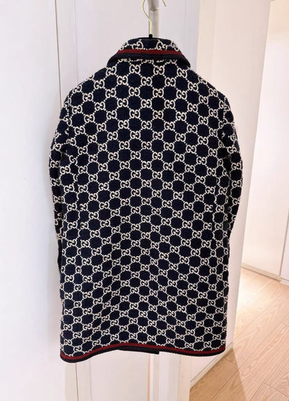 Gucci GG pattern tweed coat