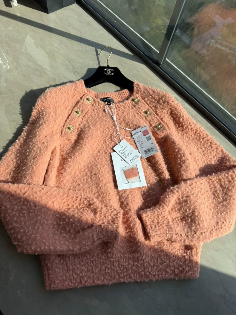 Chanel 21B Wool orange top