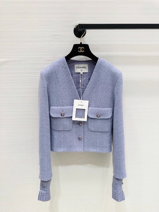 Chanel 24A light purple tweed jacket