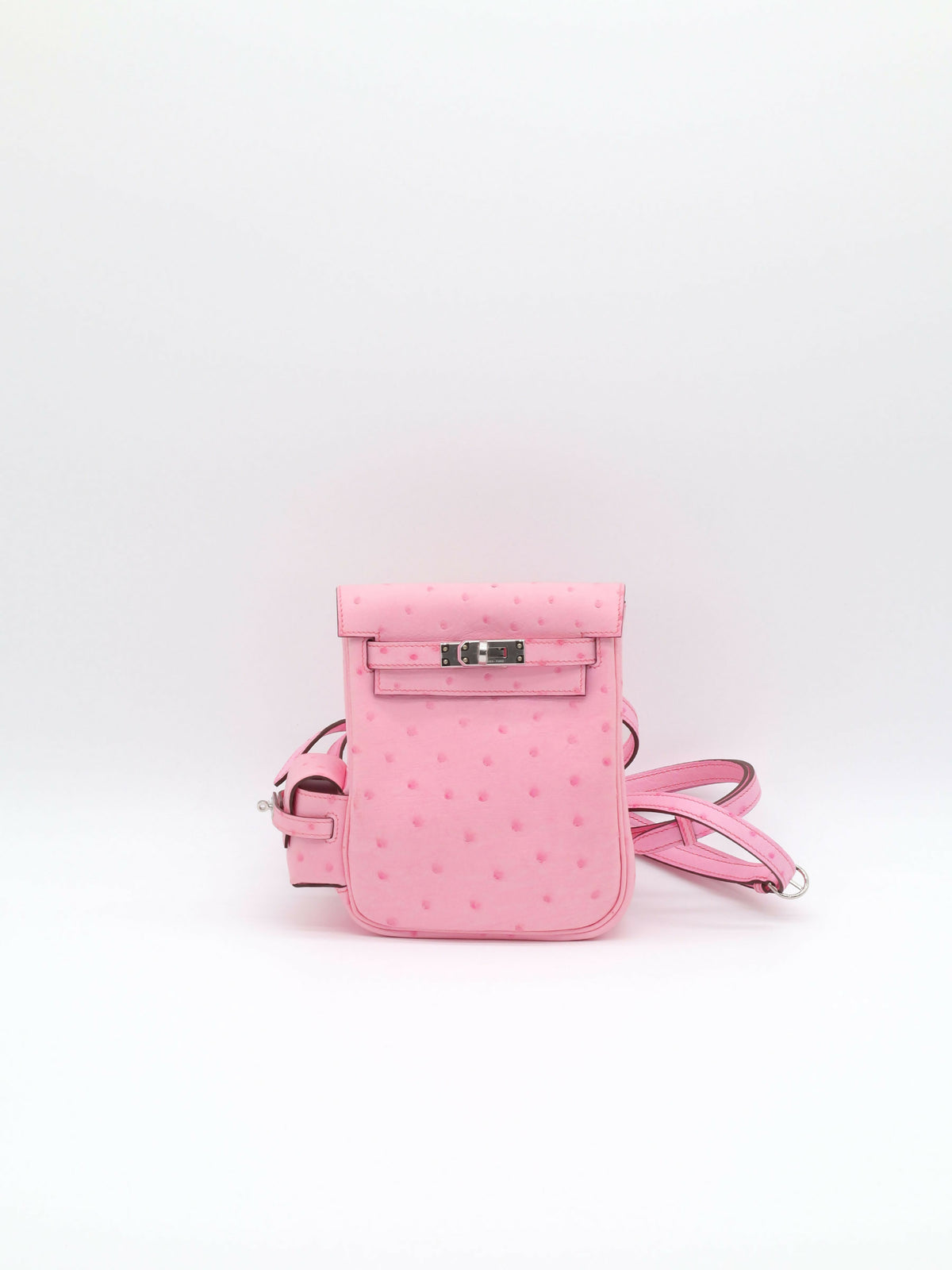 Hermès Kelly Jump Rose Bubblegum Ostrich Boreale Palladium hardware