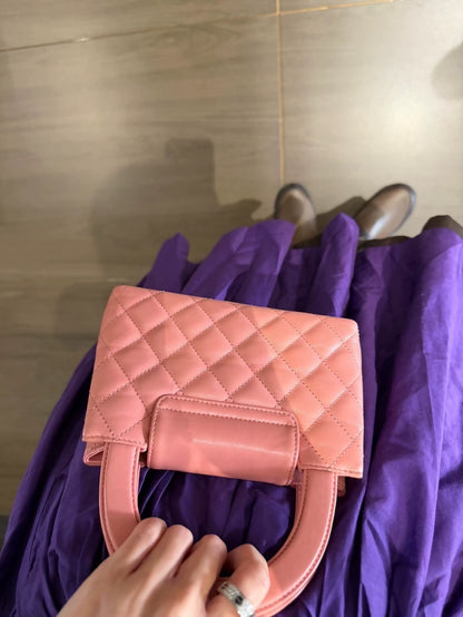 Chanel 23k Pink leather Kelly Medium size