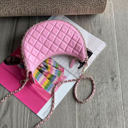 Chanel 23P Sakura Pink Hobo Moon Bag in Lambskin – Chip Model