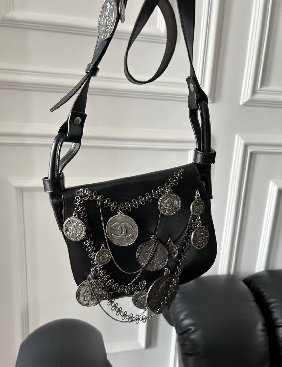 CHANEL 2003 Medallion Coins saddle bag