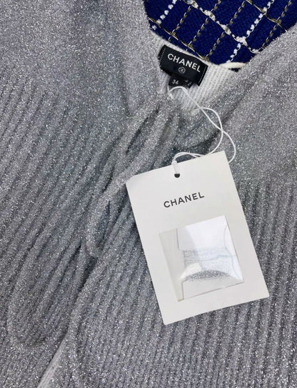 Chanel 22A silver diamond top