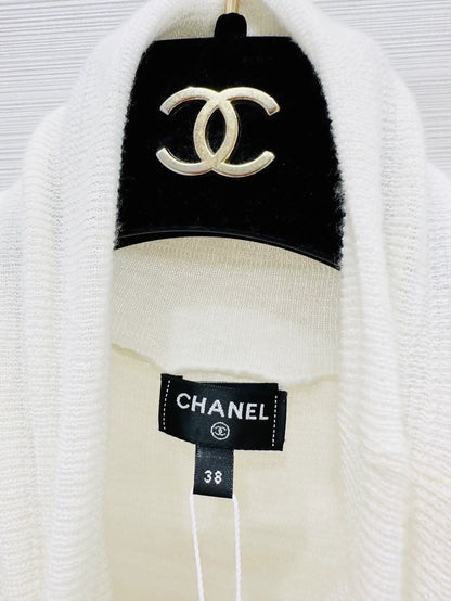 Chanel turtleneck sweater with embossed logo