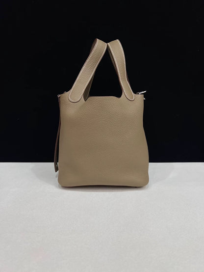 Hermes picotin 18 Etoupe leather palladium hardware