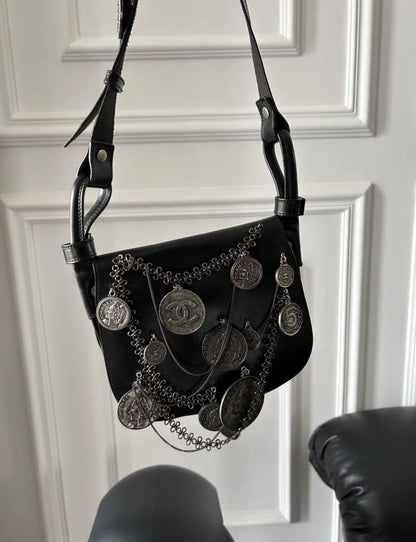 CHANEL 2003 Medallion Coins saddle bag