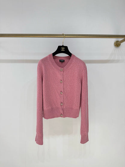 Chanel 24A pink Cashmere Cardigan