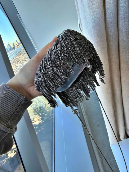 Chanel Vintage FW 2007 Runway Chain Shell Minaudiere.