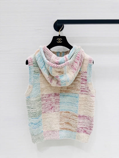 Chanel 25M multicolour hooded cardigan