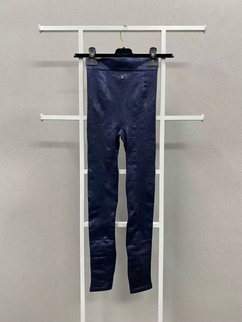 Chanel 23N Navy Blue Leggings