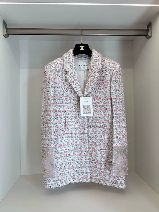Chanel 23C Pink Tweed Jacket